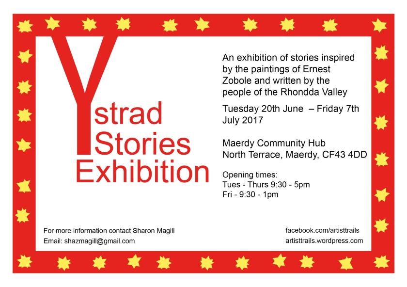 Ystrad Stories Exhibition flyer Maerdy